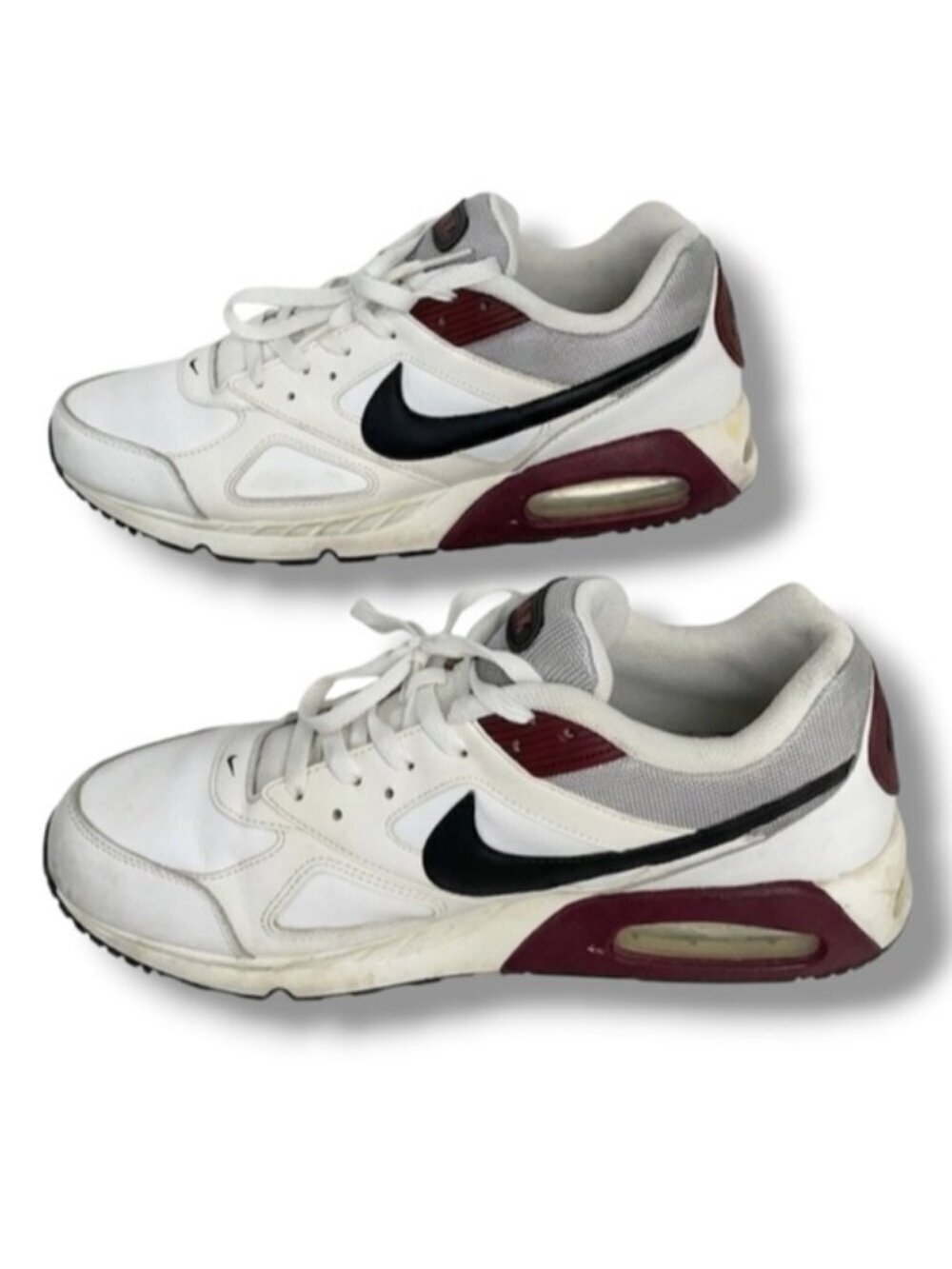 Nike Air Max Sneakers Athletic Shoe Low Top White Burgundy Black Men’s US 12